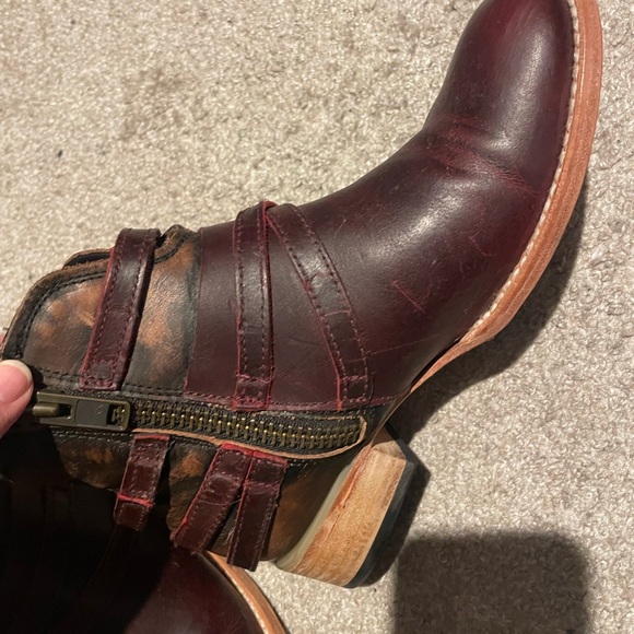 Freebird by Steven Burgundy Belfast Ankle Booties - Picture 6 of 10